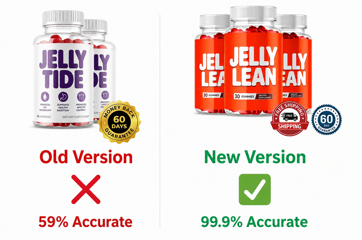 JellyTide metabolism support gummies bottles